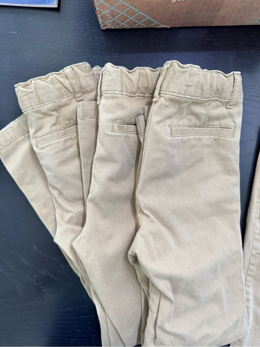 4 Pairs Khaki Uniform Pants - BOYS 8 slim USED